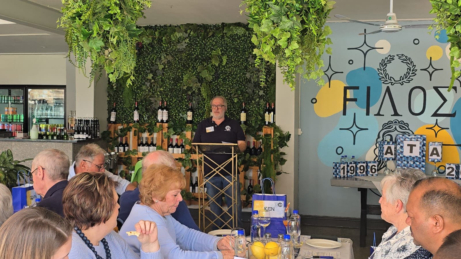 Warwick Stobrawe, President of the African Telately Association, at the ATA 30th anniversary celebration — the event at which the official partnership with the WPC Club was confirmed, Pretoria, May 2026