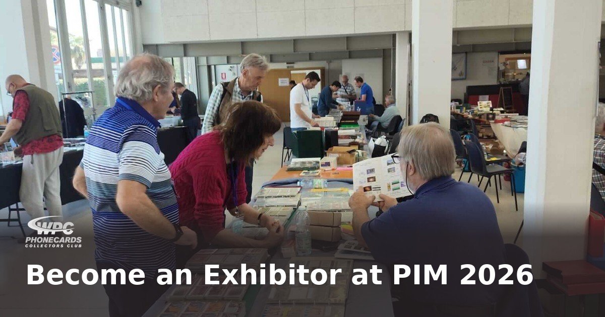 Diventa espositore al PIM, Phonecards International Meeting, Grugliasco