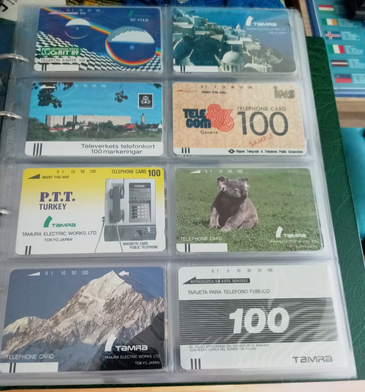 Tamura technology phonecards in François Fossard's Country and Systems collection