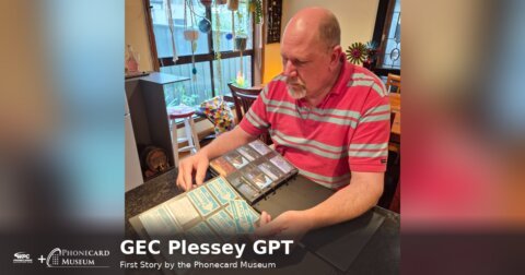 Eric Schuenemann with his GEC Plessey GPT phonecard collection — Phonecard Museum and WPC Club partnership