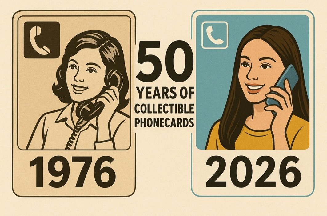 Design proposal by Sergio Tronaru for WPC Contest Membership Card 2026, 50 years of collectible phonecards 1976-2026