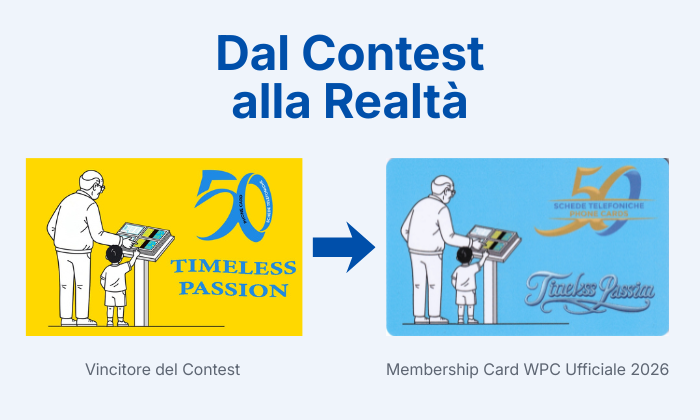 Da Contest creativi alla Realtà: il design vincente Timeless Passion di Matteo Pasqual è diventato la Membership Card WPC Club 2026 ufficiale, un collezionabile registrato