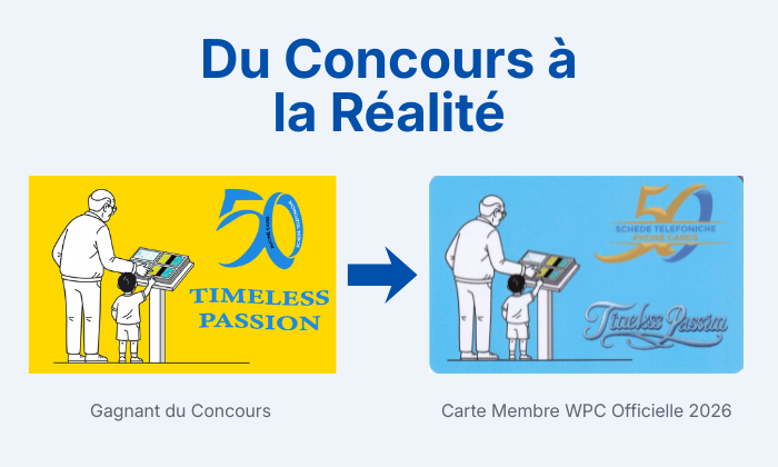 Du Concours Créatif à la Réalité : le design gagnant Timeless Passion de Matteo Pasqual est devenu la Carte Membre WPC Club 2026 officielle, un collectionnable enregistré