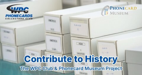 Archive boxes of phonecards organized by country, Contribute to History project by WPC Club and Phonecard Museum